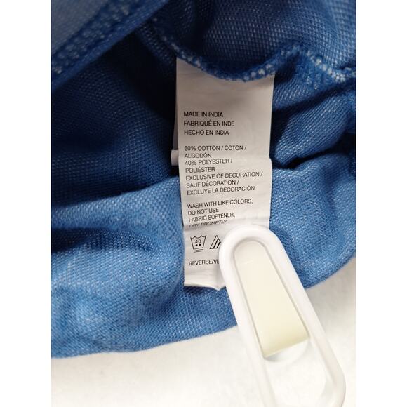 Izod Size L Men Advantage Performance Stretch Polo Shirt Blue Short Sleeve - Picture 5 of 5